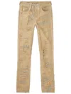 Diesel 1992 D-jiann Fsg Distressed Slim-fit Trousers In Brown