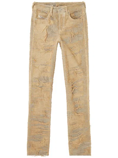 DIESEL DIESEL 1992 D-JIANN FSG DISTRESSED SLIM-FIT TROUSERS