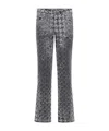 Diesel Houndstooth Pattern Jeans With Flared Leg Design In Gray
