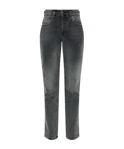 Diesel 1992 D-jiann Distressed-detailed Jeans In Black