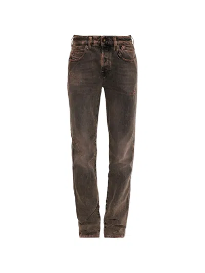 Diesel 1992 D-jiann-rs Distressed Jeans In Brown