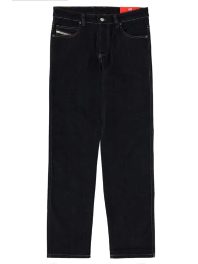 Diesel Denim Jeans Belt Loops Contrast Stitching In Black