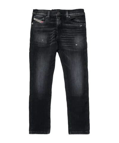 Diesel 1995-j Stonewashed Straight-leg Jeans In Black