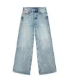 Diesel 1978 D-akemi-fsh Denim Trousers In Gray