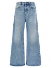 Diesel D-sire 1996 Blue Jeans With Wide Leg And Logo Patch On The Rear In Denim Woman