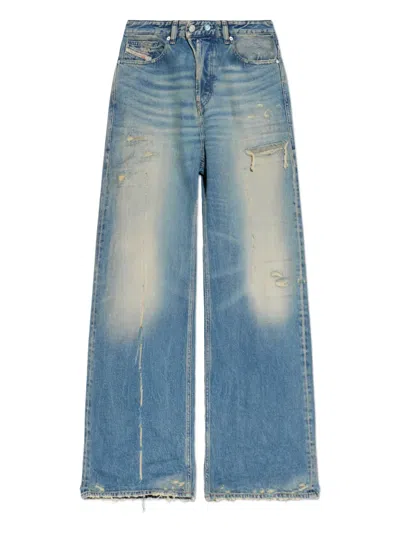 Diesel 1996 D-sire 09n29 Distressed Jeans In Blue