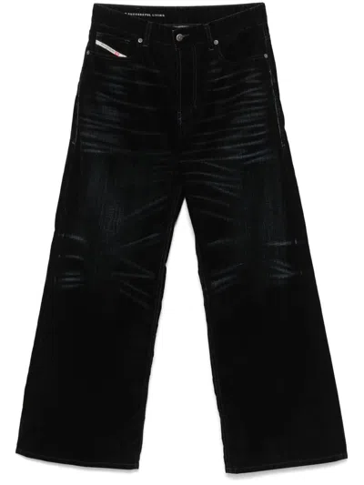 Diesel 1996 D-sire Low-rise Wide-leg Jeans In 01
