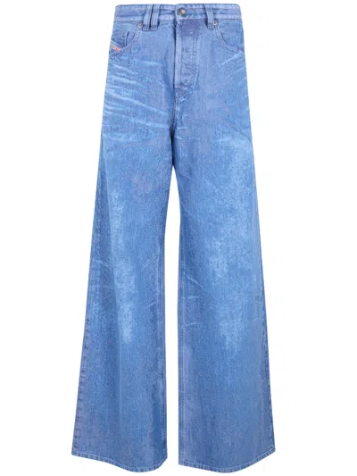 Diesel 1996 D Sire Fsi Wide Leg Jeans In Blue