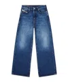 Diesel 'd-sire 1996' Blue Jeans With Wide Leg And Logo Patch On The Rear