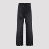 Diesel High-waisted Wide-leg Jeans With Edgy Raw Hem In Black