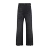 Diesel High-waisted Wide-leg Jeans With Edgy Raw Hem In Black