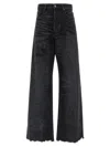 Diesel Jeans Wide Leg Effetto Consumanto In Black