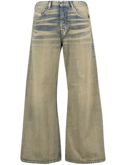 Diesel 1996 D-sire Low Rise Wide Jeans In Blue