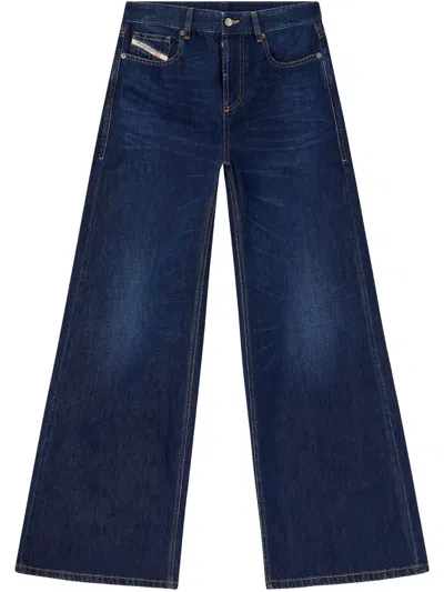 Diesel 1996 D-sire Wide Leg Trousers In Blue