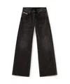 Diesel 1996 D-sire Low-rise Wide-leg Jeans In Black