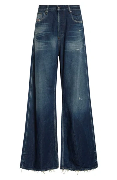 Diesel ® 1996 D-sire Low Rise Wide Leg Jeans In Blue