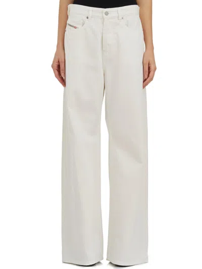 Diesel 1996 D-sire Low-rise Wide-leg Jeans In White