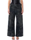 Diesel Vintage Inspired D-sire Denim Trousers In Black