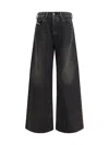 Diesel Women 1996 D-sire Relaxed Jeans In Black