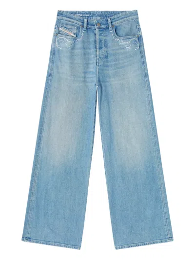 Diesel 1996 D-sire-s6 Embroidered Jeans In Multi