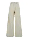 Diesel '1996 D-sire' White Jeans With All-over Rips In White