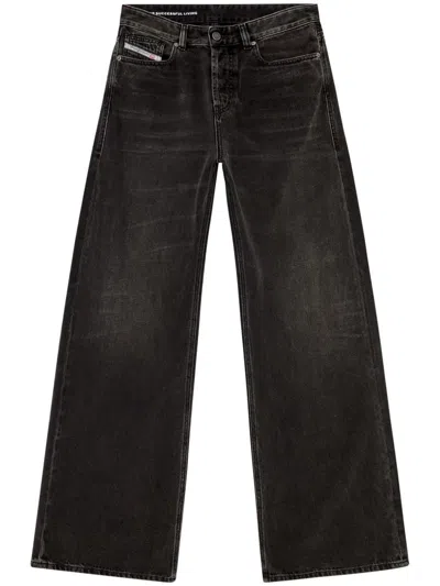 Diesel 1996 D-sire Wide-leg Jeans In Burgundy