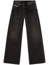 Diesel 1996 D-sire Wide Leg Denim Trousers In Gray