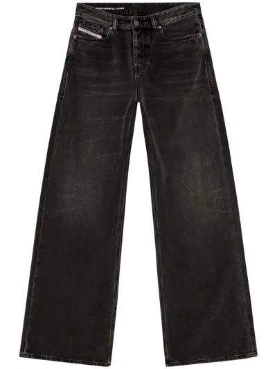 Diesel 1996 D-sire Wide Leg Denim Trousers In Black