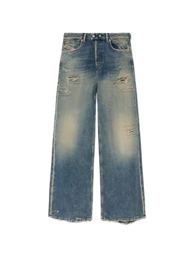 Diesel 1996 D-sire-yu Distressed Jeans In Blue