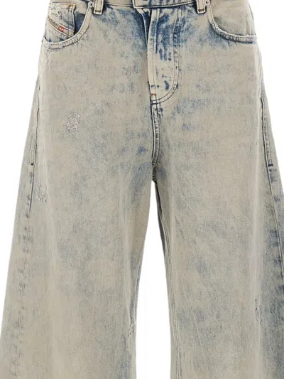 Diesel 1996 D-sire-yu Wide-leg Jeans In White