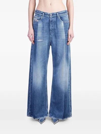 Diesel Straight Jeans 1996 D-sire 09h59 Woman Jeans Blue Size 29w-32l Cotton
