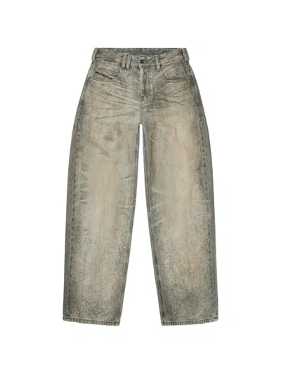 Diesel 1997 D-enim Straight Jeans In Gray
