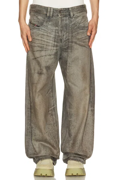 Diesel 1997 Denim Trousers Belt Loops Wide Leg In Gray