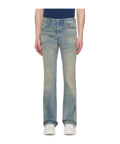 Diesel 1998 D-buck Low-rise Bootcut Jeans In Gray