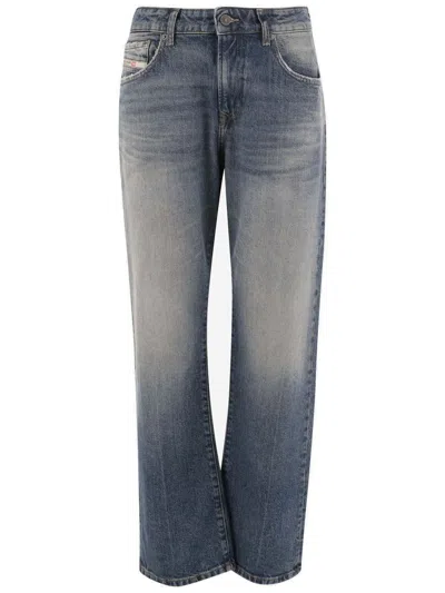 Diesel Stretch Cotton Denim Jeans In Blue