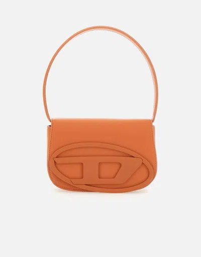 Diesel 1dr Leather Shoulder Bag In Orange