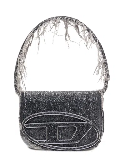 Diesel 1d Shoulder Bag In Denim Blu