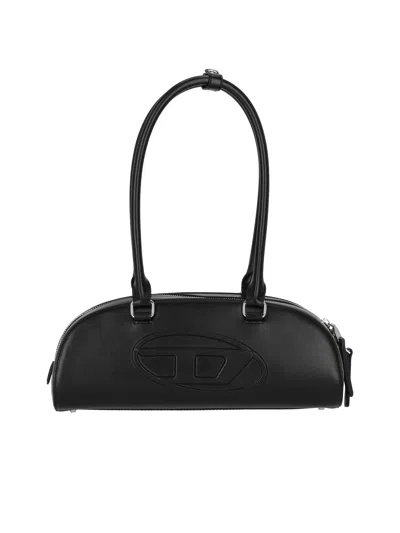 Diesel 1dr 2.0 1dr Dome Shoulder Bag In Black