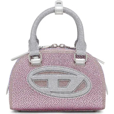 Diesel 1dr Dome Mini Bag Detachable Strap Handle In Pink