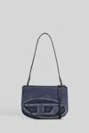 Diesel 1dr 20. Twin Shoulder Bag In Blue Cotton In Blue