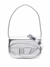 Diesel 1dr Mirror Leather Shoulder Bag In Silver