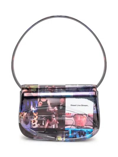 Diesel Photo Print Shoulder Bag In Multicolour