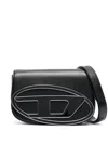 Diesel Black 1dr M Logo Shoulder Bag In Black