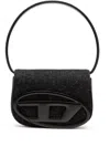 Diesel 1dr Shoulder Bag In Denim Color Black In Black