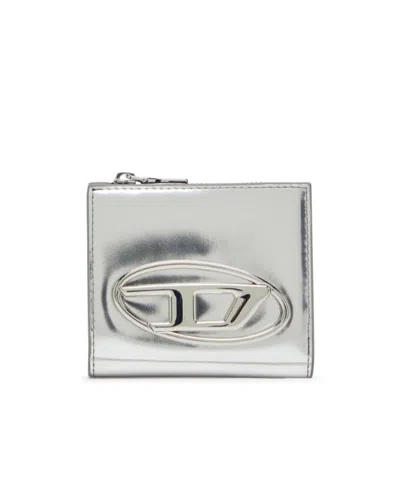 Diesel 1dr Bi-fold Card Holder In Silver