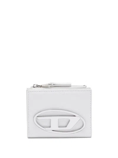 Diesel "1dr Bi-fold Zip Ii" Wallet In White