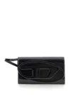 Diesel '1dr' Black Belt Bag With Logo Plate In Leather Woman In Black