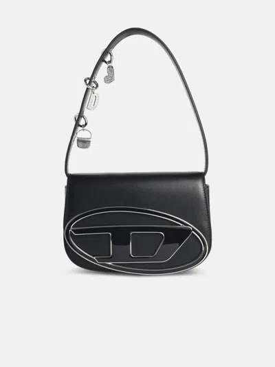 Diesel Structured Black Shoulder Bag With Removable Charms