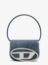 Diesel Denim Bag With Metallic Logo In Blue