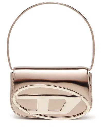 Diesel 1dr Bronze Shoulder Bag In Faux Leather In Brown